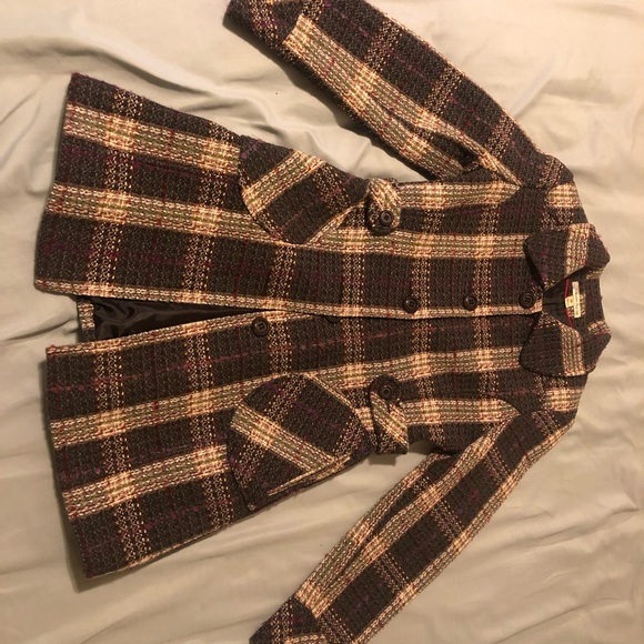 American Rag brown and beige pea coat lightly worn - Picture 2 of 3